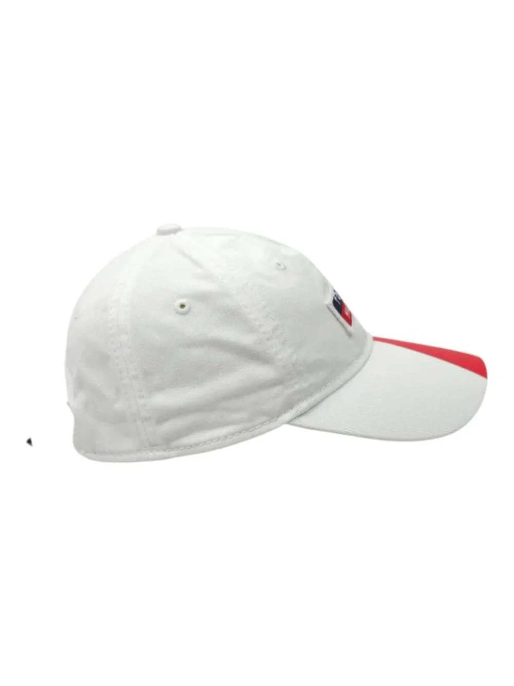 Tommy Hilfiger Flag Logo Patch Striped Baseball Cap White Dad Hat Strapback